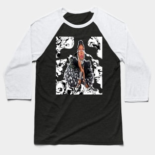 Shea Coulee Black and White Swirls Baseball T-Shirt